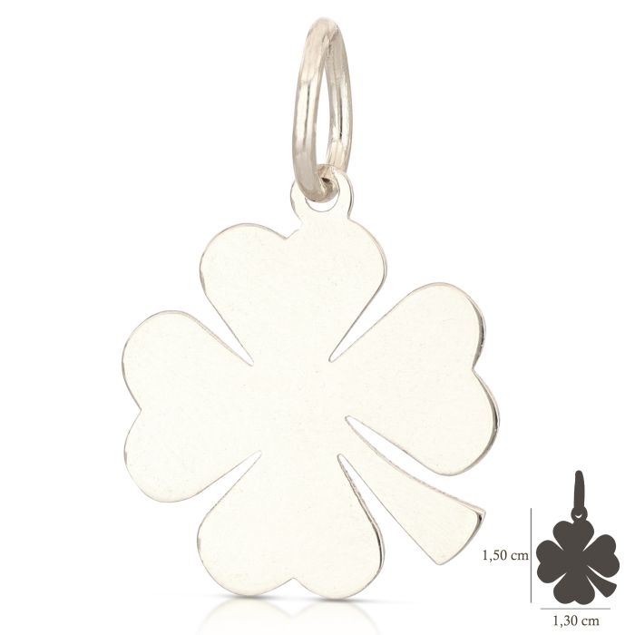 Pendente quadrifoglio oro 18kt