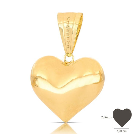 Pendente cuore oro 18kt