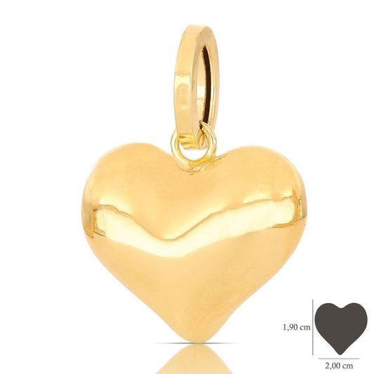 Pendente cuore oro 18kt