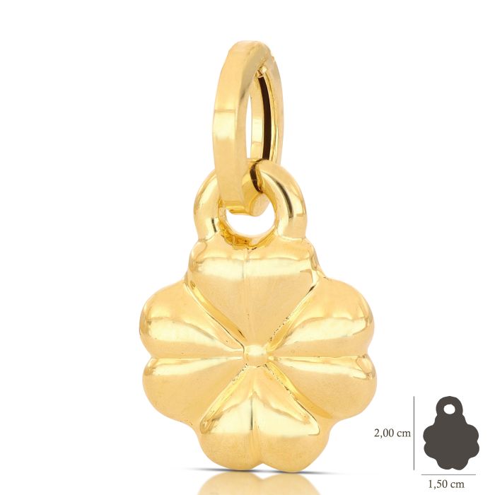 Pendente quadrifoglio oro 18kt