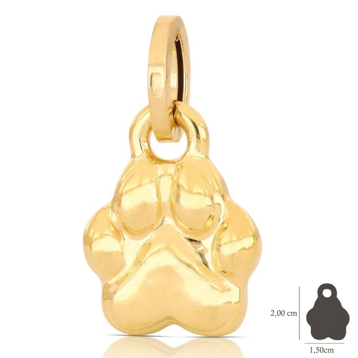 Pendente zampa oro 18kt