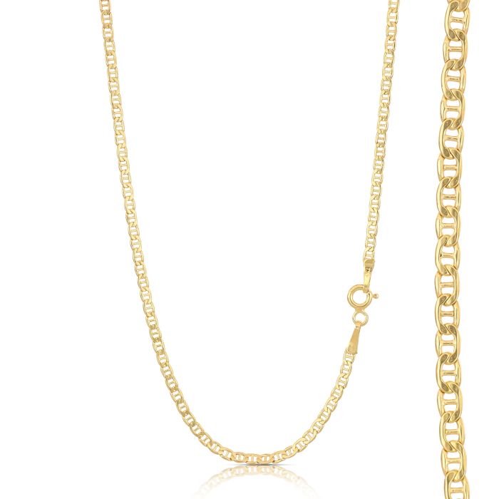 collana maglia traversino oro 18kt