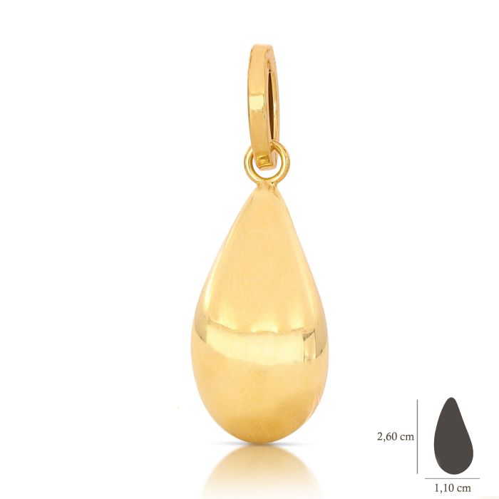 Pendente goccia oro 18kt