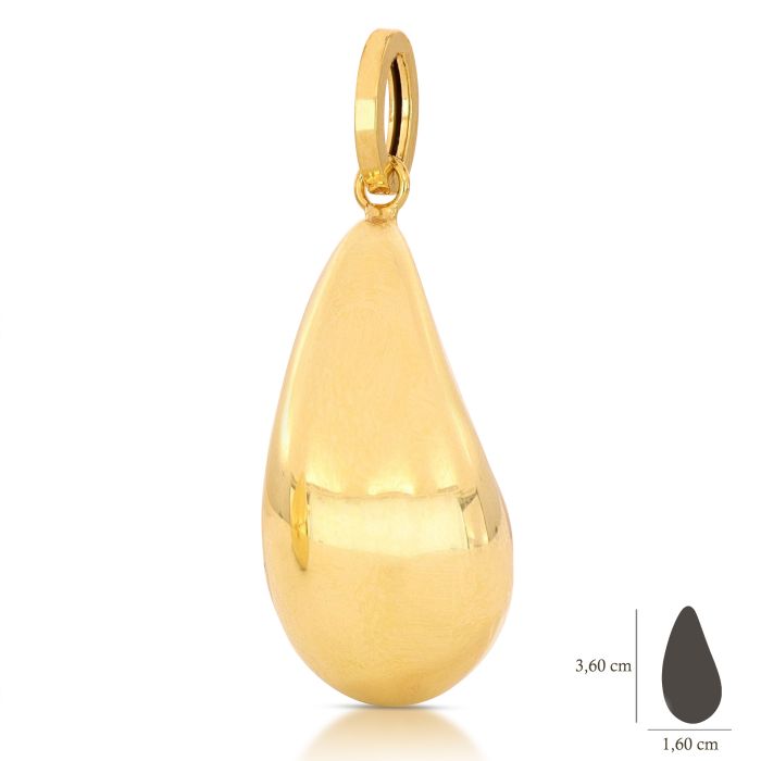 Pendente goccia oro 18kt