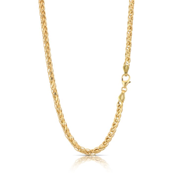 collana spiga quadrata oro 18kt