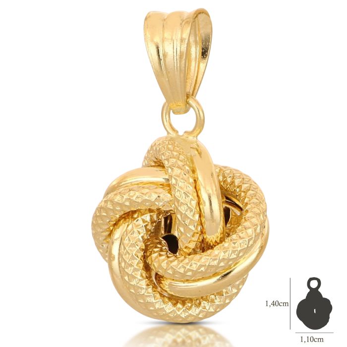 Pendente intreccio oro 18kt