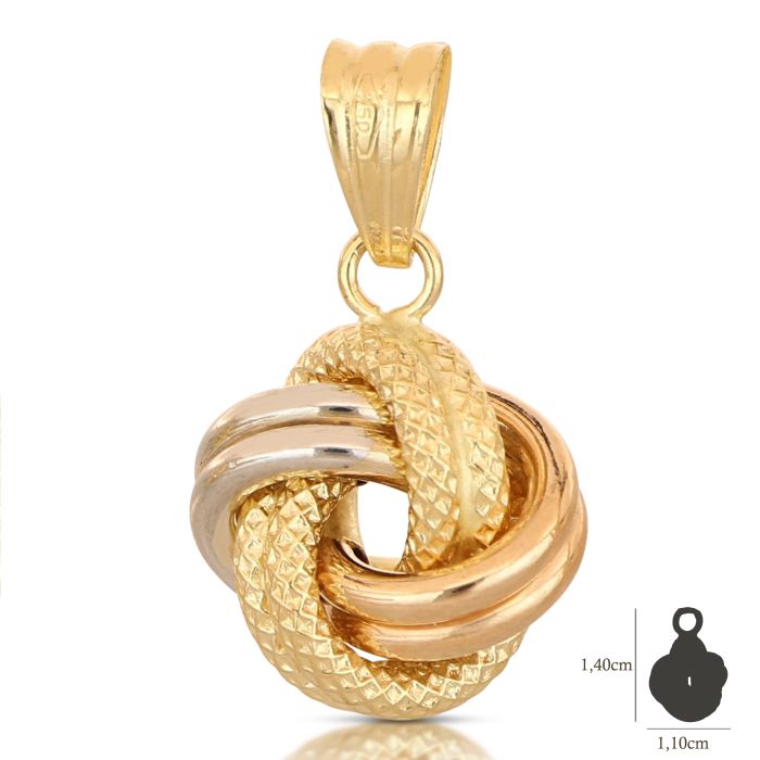 Pendente intreccio oro 18kt