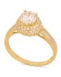 anello solitario zirconi oro 18 kt