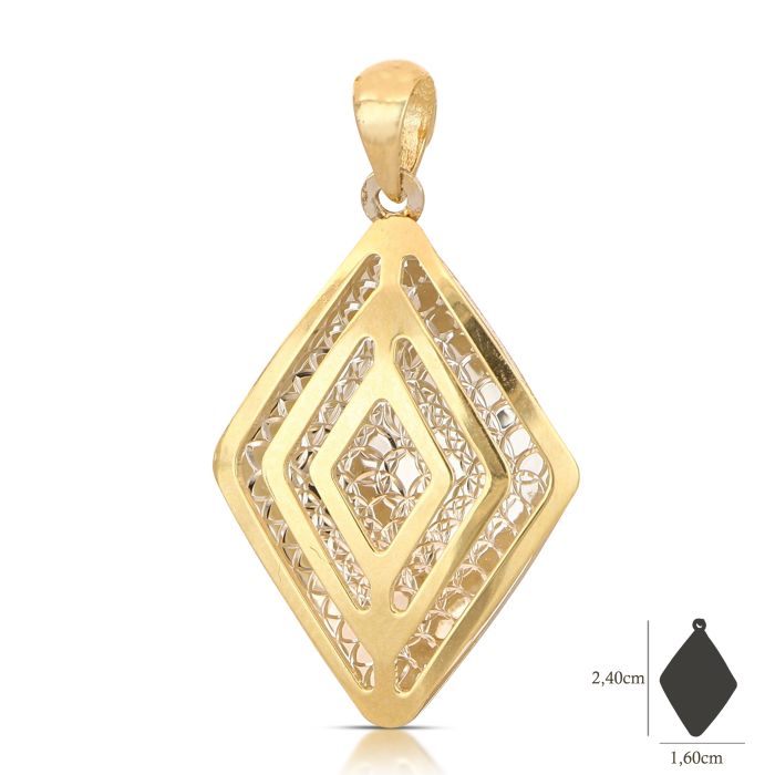 Pendente rombo oro 18kt