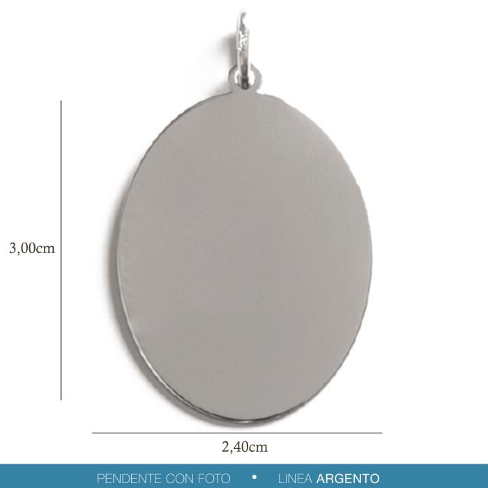 Pendente Medaglia Incisa Argento