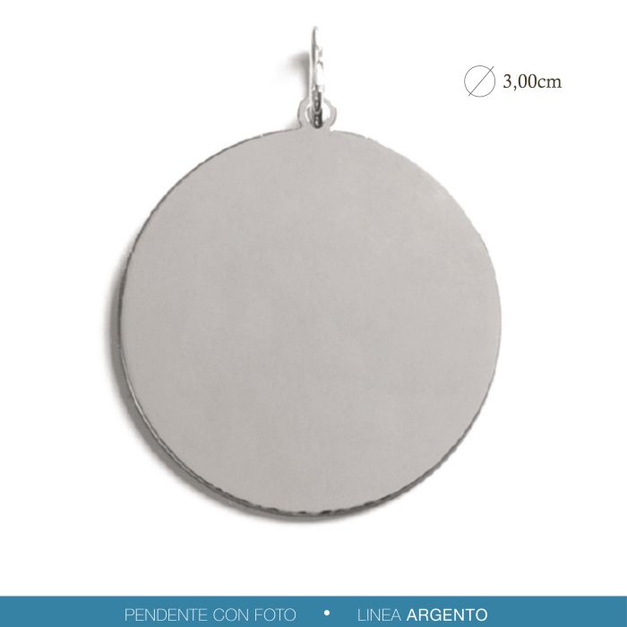 Pendente Medaglia Incisa Argento