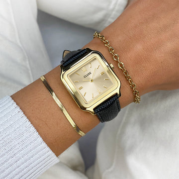 Orologio cluse quadrato gold