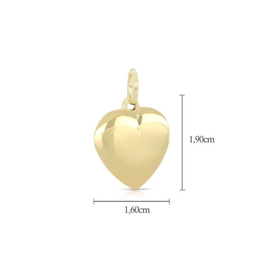Pendente cuore oro 18kt
