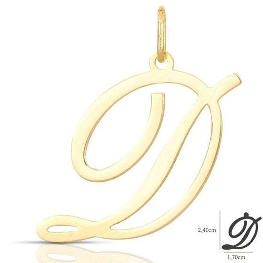 Pendente nome iniziale D oro 18kt
