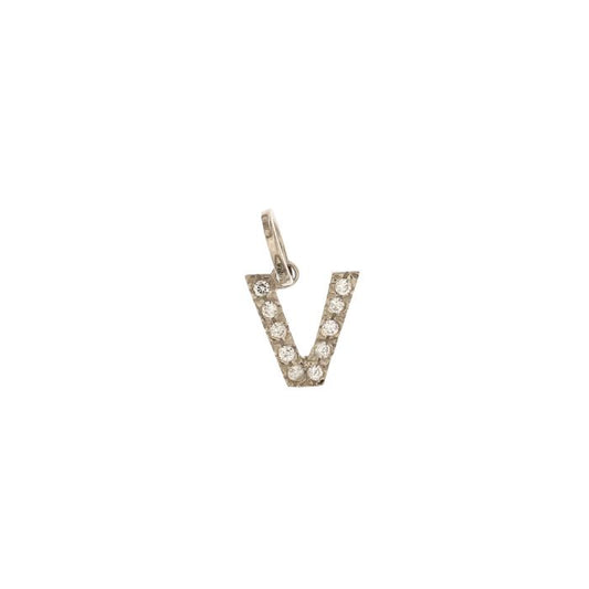 Pendente nome iniziale V oro 18kt