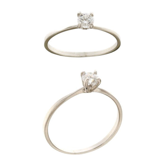 anello solitario oro 18 kt