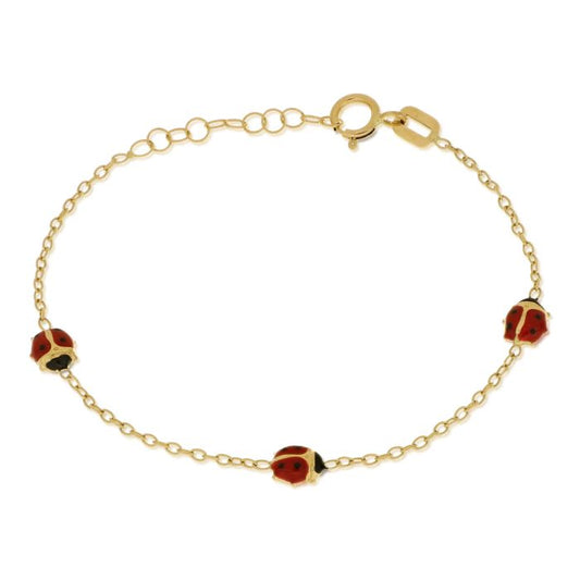 bracciale bimbo fantasia smalto oro 18 kt