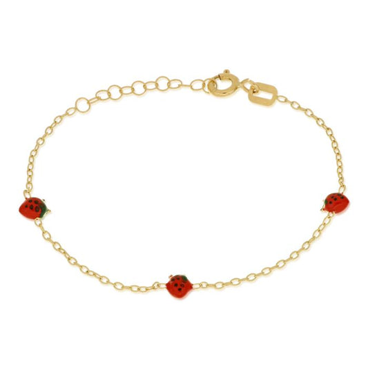 bracciale bimbo fantasia smalto oro 18 kt
