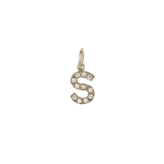 Pendente nome iniziale S oro 18kt