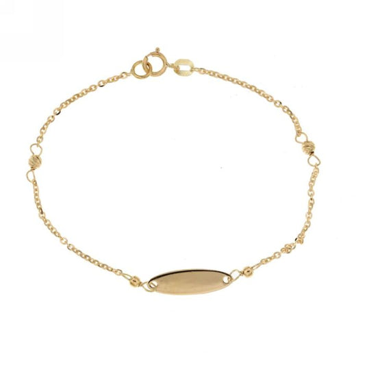 bracciale targa personalizzabile oro 18kt