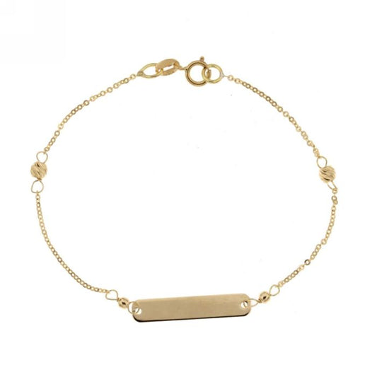 bracciale targa personalizzabile  oro 18kt