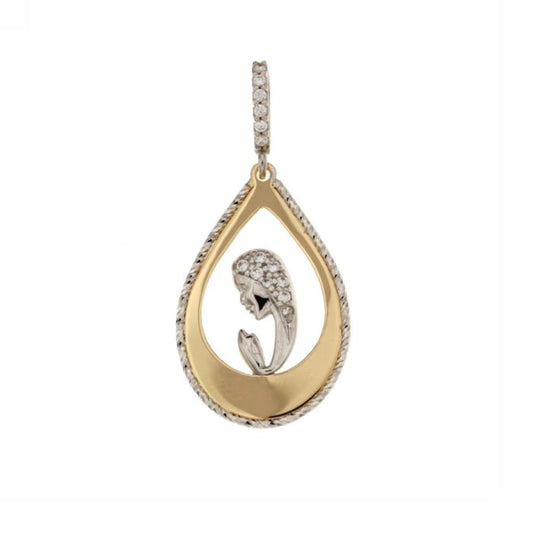 Pendente madonna oro 18kt