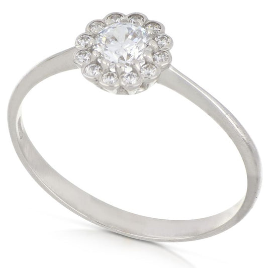 anello solitario oro 18 kt