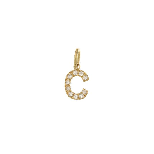 Pendente nome iniziale C oro 18kt
