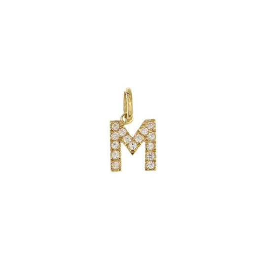 Pendente nome iniziale M oro 18kt