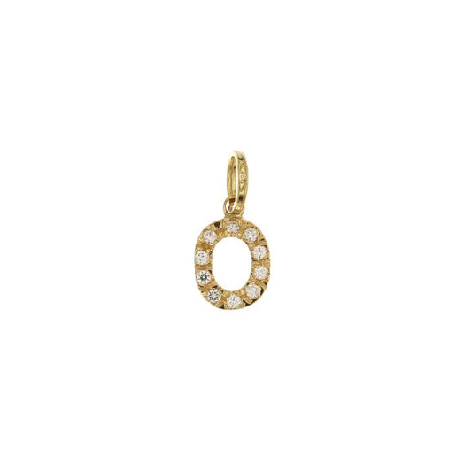 Pendente nome iniziale O oro 18kt
