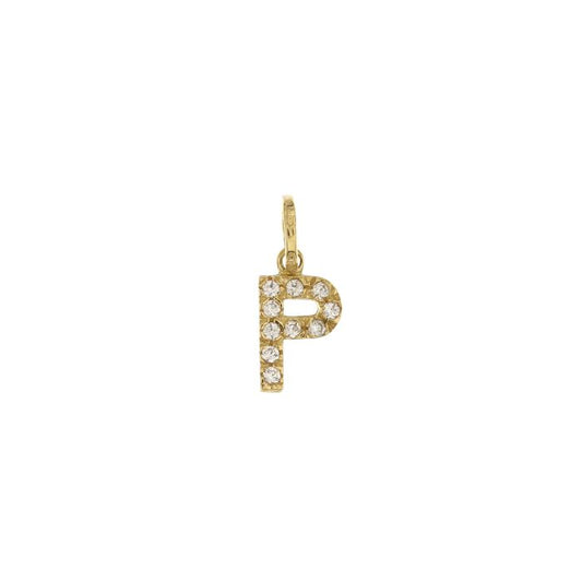 Pendente nome iniziale P oro 18kt