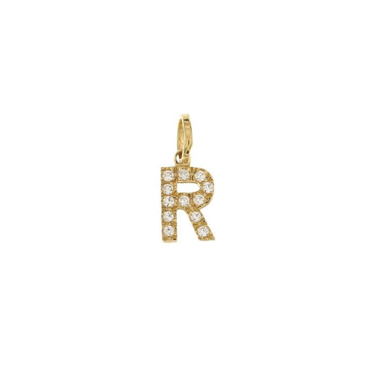 Pendente nome iniziale R oro 18kt