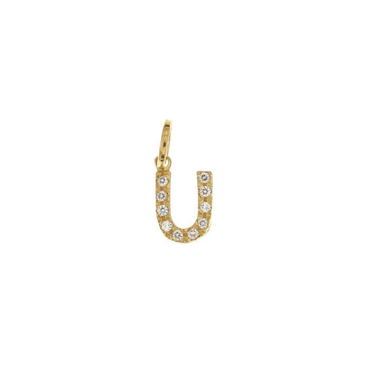 Pendente nome iniziale U oro 18kt