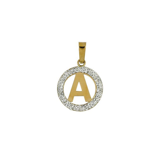Pendente nome iniziale A oro 18kt