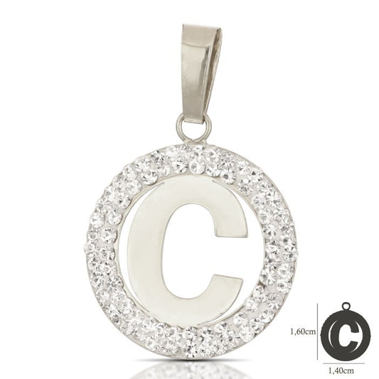 Pendente nome iniziale C oro 18kt
