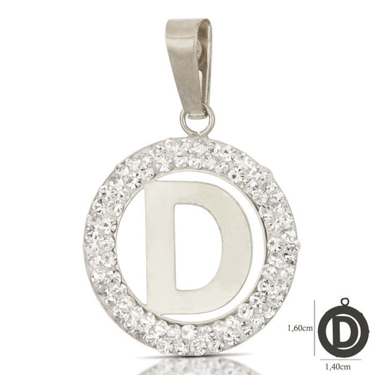 Pendente nome iniziale D oro 18kt