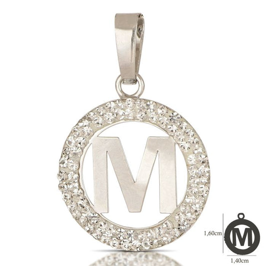Pendente nome iniziale M oro 18kt