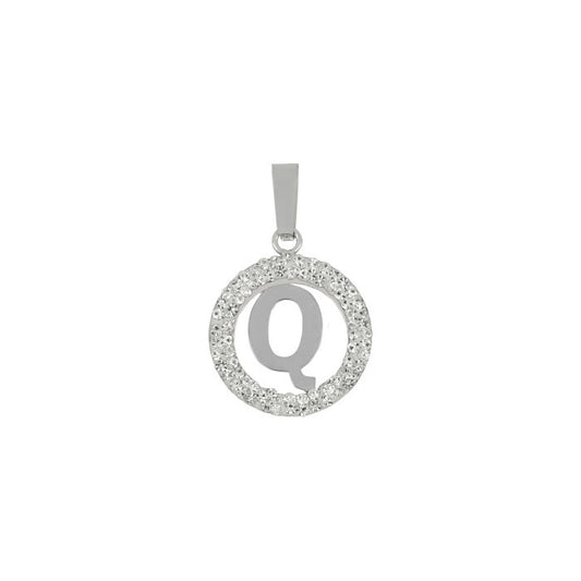 Pendente nome iniziale Q oro 18kt