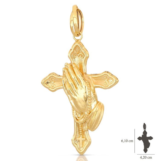 Pendente croce oro 18kt