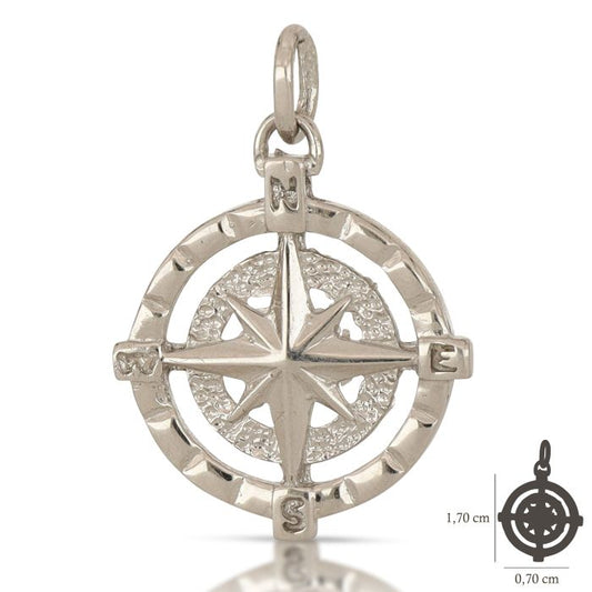 Pendente rosa dei venti oro 18kt