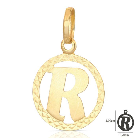 Pendente nome iniziale R oro 18kt