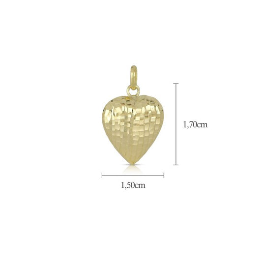 Pendente cuore oro 18kt