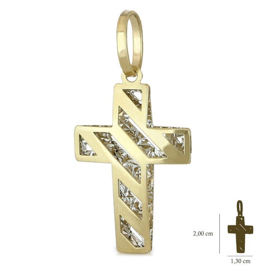 Pendente croce oro 18kt