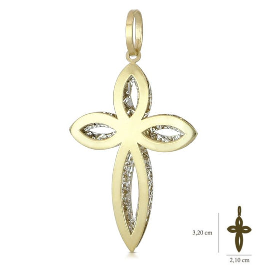Pendente croce oro 18kt