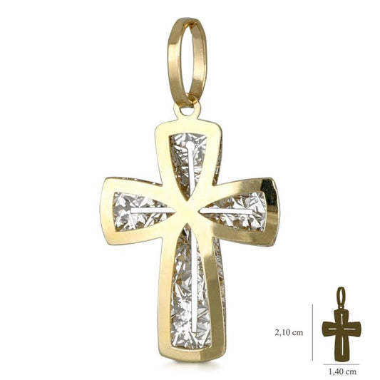 Pendente croce oro 18kt