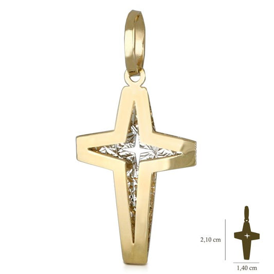 Pendente croce oro 18kt