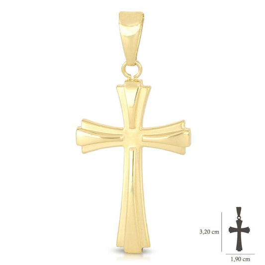 Pendente croce oro 18kt