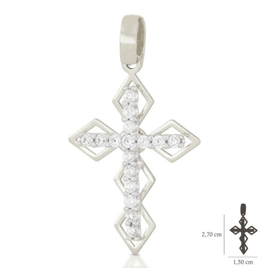 Pendente croce oro 18kt