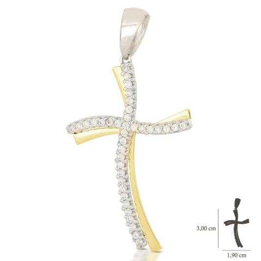 Pendente croce oro 18kt