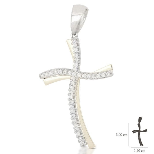 Pendente croce oro 18kt